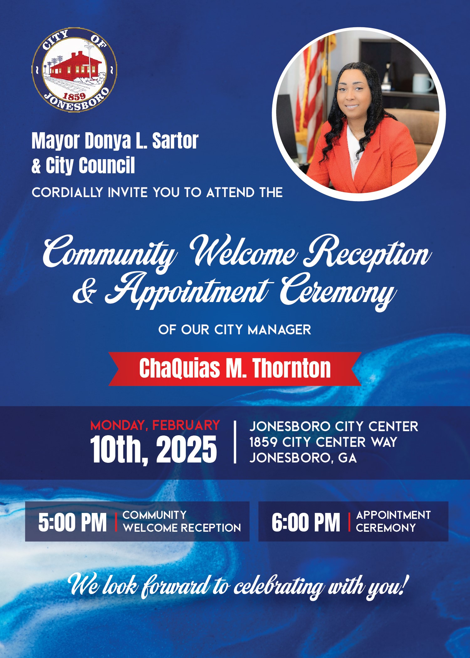 Community Welcome Reception and Appointment Ceremony